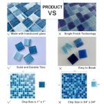 Azure Glass Mosaic Tiles for Shower & Backsplash