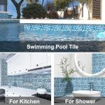 Azure Glass Mosaic Tiles for Shower & Backsplash