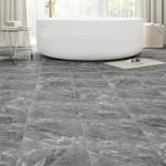 20-Pack Self-Adhesive Dark Grey Marble Floor Tiles