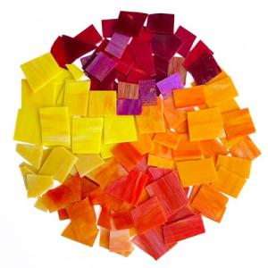 Vibrant Stained Glass Mosaic Tile Sheets Pack