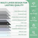 20-Pack Self-Adhesive Dark Grey Marble Floor Tiles