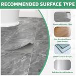 20-Pack Self-Adhesive Dark Grey Marble Floor Tiles