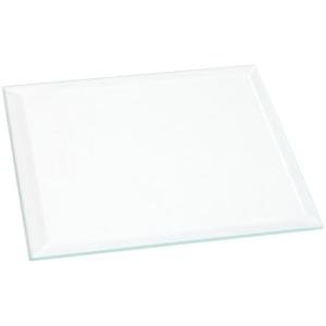 Plymor 4" Square Beveled Clear Glass Tiles