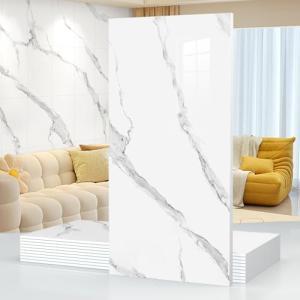 10pcs White Gray Marble Peel and Stick Tiles