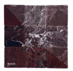 Tenedos Burgundy Marble 4x4 Inch Tumbled Tile