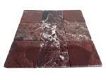 Tenedos Burgundy Marble 4x4 Inch Tumbled Tile