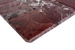 Tenedos Burgundy Marble 4x4 Inch Tumbled Tile