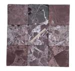 Tenedos Burgundy Marble 4x4 Inch Tumbled Tile