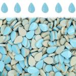 Light Blue Teardrop Mosaic Tiles for Crafts 50-Pack