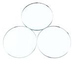 CleverDelights 3-Inch Clear Round Glass Tile