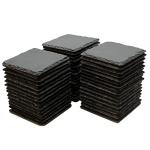 Set of 52 Black Slate Coasters for Any Space