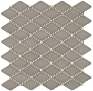 Dove Gray Glazed Ceramic Mosaic Shower Tile