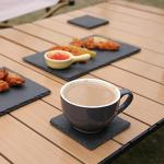 Set of 52 Black Slate Coasters for Any Space