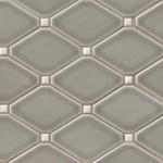 Dove Gray Glazed Ceramic Mosaic Shower Tile