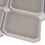 Dove Gray Glazed Ceramic Mosaic Shower Tile