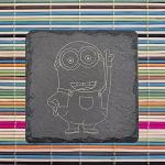 Set of 52 Black Slate Coasters for Any Space