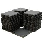 Set of 52 Black Slate Coasters for Any Space
