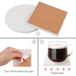 50 Pack Ceramic Coasters for DIY Crafts