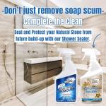 Natural Stone and Grout Penetrating Shower Sealer. Marble, Granite Travertine, Limestone. Protects Making Them Easy to Clean. Works Also on Grout in Tile, Ceramic, and Porcelain. 1-Quart