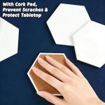 24 Pcs White Ceramic Craft Tiles for DIY