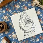 24 Pcs White Ceramic Craft Tiles for DIY