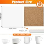 36 Pack White Ceramic Shower Floor Tiles for Crafts