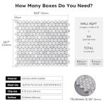 Carrara White Marble Mosaic Tile, 3/4 Inch Penny Round