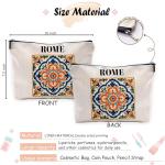 Roman Tile Makeup Bag - Italy Gift for Women