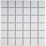 2"x2" White Porcelain Mosaic Shower Tile Sheet
