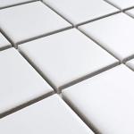 2"x2" White Porcelain Mosaic Shower Tile Sheet