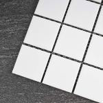 2"x2" White Porcelain Mosaic Shower Tile Sheet
