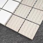2"x2" White Porcelain Mosaic Shower Tile Sheet