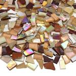 LITMIND Brown Irregular Glass Mosaic Tiles, 9oz Pack