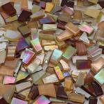 LITMIND Brown Irregular Glass Mosaic Tiles, 9oz Pack