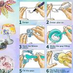 LITMIND Brown Irregular Glass Mosaic Tiles, 9oz Pack