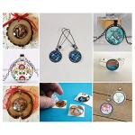 50Pcs Clear Glass Dome Tiles for Jewelry Making