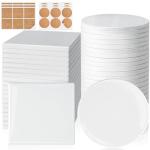 36 Glossy Ceramic Coasters for DIY Projects