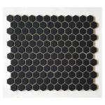 Black Matte Hexagon 1-Inch Porcelain Mosaic Tile