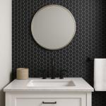 Black Matte Hexagon 1-Inch Porcelain Mosaic Tile