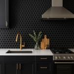 Black Matte Hexagon 1-Inch Porcelain Mosaic Tile