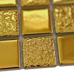 Gold Square Ceramic Shower Floor Tile Mosaic