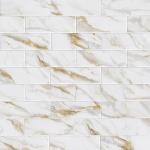 MSI Calacatta Gold 4x12 In. Subway Matte Porcelain Floor and Wall Tile for Kitchen Backsplash, Bathroom, Accent Wall, Shower