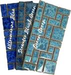 Tenedos T‎PACFD-RDM-PL Ultramarine Blue Random Sized Wavy Edges Porcelain Glazed Pool Mosaic Floor and Wall Tile for Backsplash, Kitchen, Bathroom, Swimming Pool (1 Sheet)