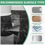 20-Pack Peel and Stick Black Marble Floor Tiles