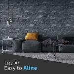 Art3d 10-Sheet Peel and Stick Backsplash PVC Wall Tile, Stickon Tile for Kitchen Backplash, Bathroom Vanities, Fireplace Decor, Laundry Table, Stair Decals in Dark Granite, Plastic-Sheets