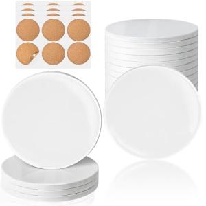 24 Glossy Ceramic Shower Floor Tiles, 4.25 Inch