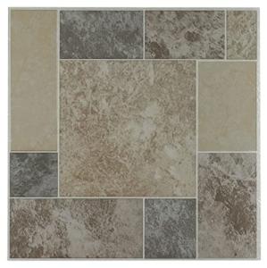 12-Inch Ancient Beige Marble Vinyl Tile Pack