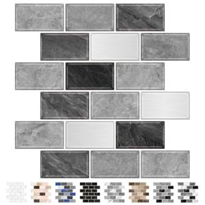 URCOLOR 10-Sheet Peel and Stick Subway Tiles