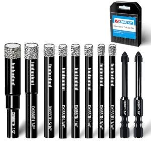 10 Pack Diamond Drill Bits for Tile & Stone