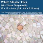 Iridescent White Glass Mosaic Tiles - 0.59 Inch